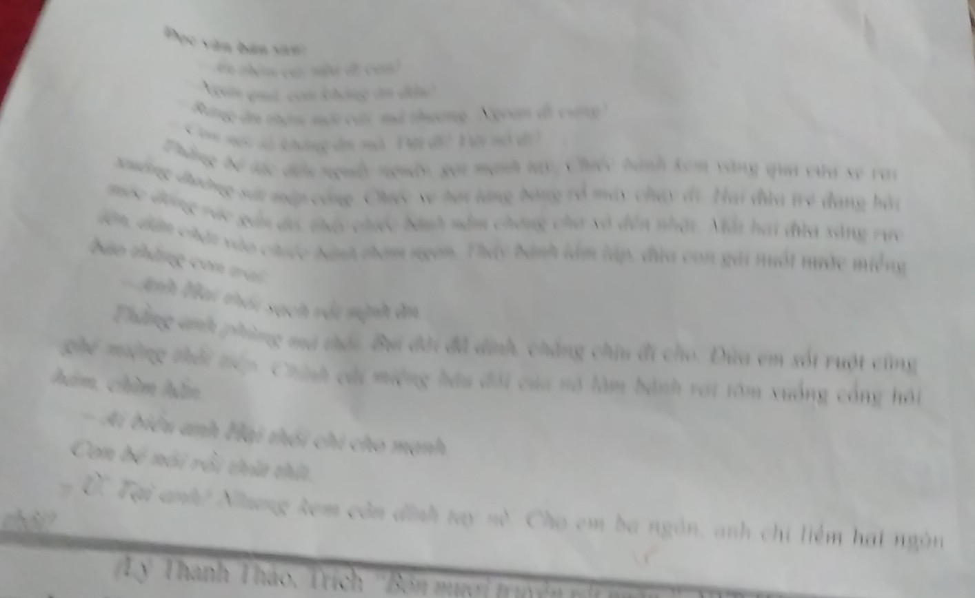Phân tích đoạn trích trên trích từ 40 truyện ngắn của nhà văn lí thanh thảo