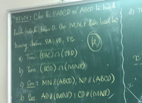 Cho hình chóp S.ABCD là hình bình hành tâm O. Gọi M,N,P lần lượt là trung điểm SA,SD,SC
CM AD//(MNP) ; CD // (MNP)