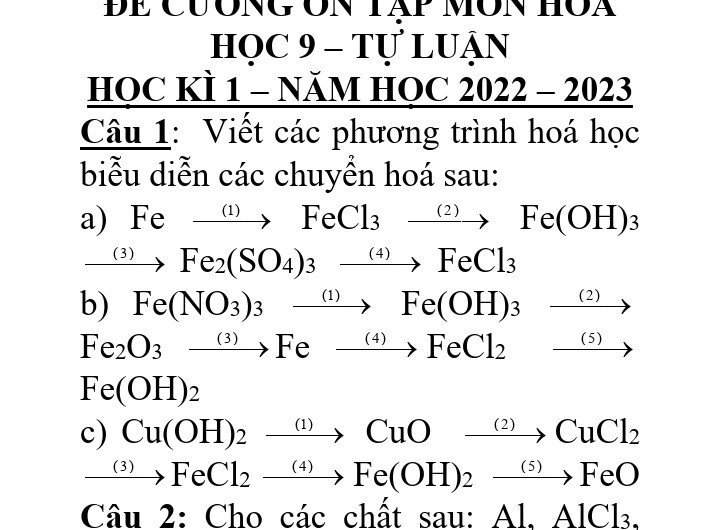 Bằng phương pháp hóa học hãy phân biệt
A) AL, FE
B) CU, AL, MG
C) AG, AL, K, FE