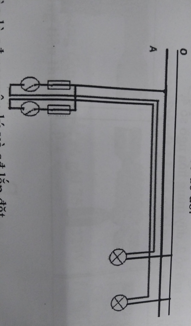 bạn An Vẽ sơ đồ lắp đặt mạch điện hai công tắc hai cực điều khiển hai đèn như hình vẽ Em hãy giúp bạn hoàn chỉnh sơ đồ đó
