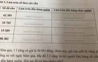 a) làm tròn số 6 543 đến hàng trăm được ...........
b) làm tròn số 2 654 đến hàng chục được............; đến hàng trăm được .............
c ) làm tròn số 3 975 đến hàng chục được ............; đến hàng trăm được .............
d) làm tròn số 1 229 đến hàng chục được ...........; đến hàng trăm được ............