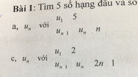 Tìm 5 số hạng đầu và số hạng tổng quát của dãy số