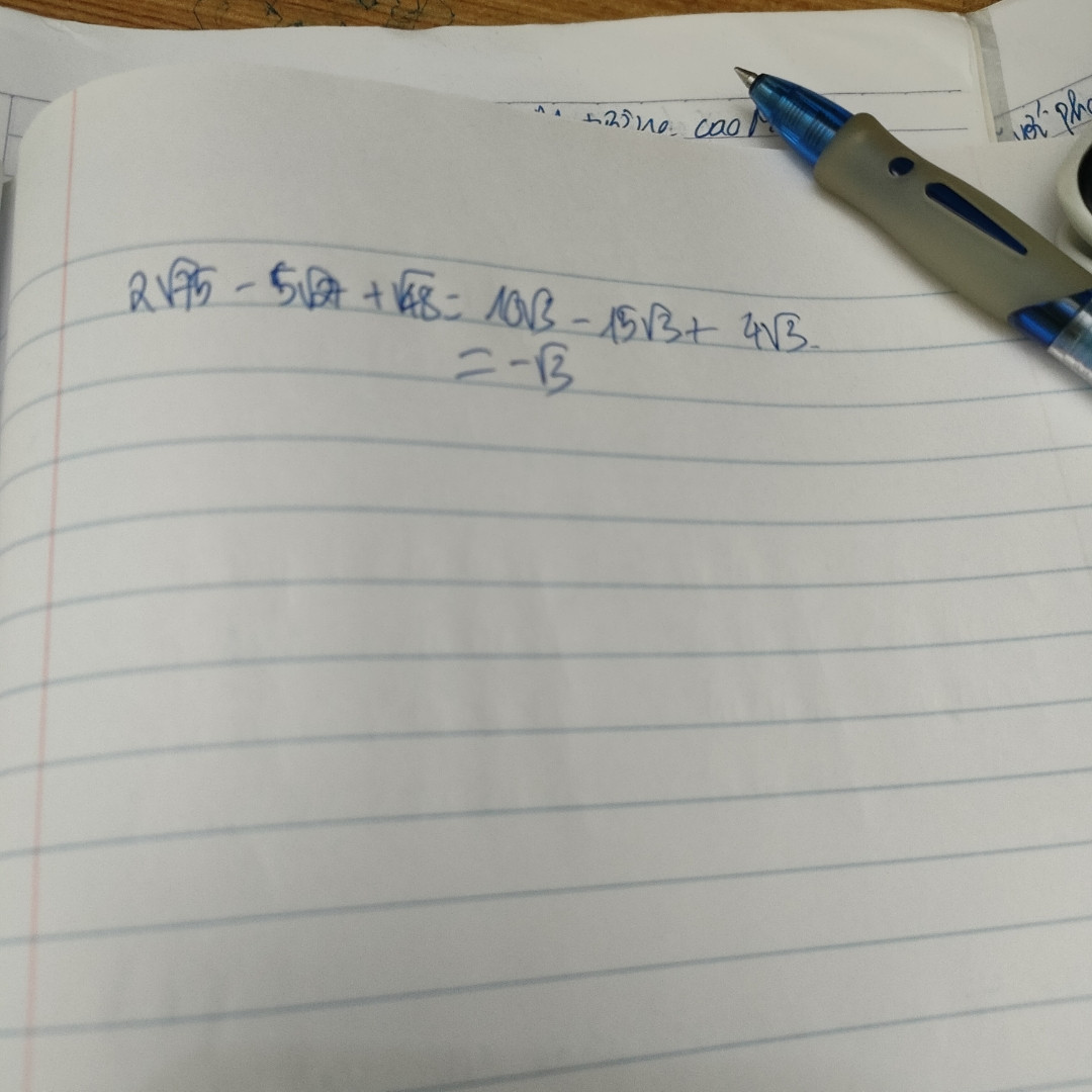 2√75 -5√27 + √48 giải với
