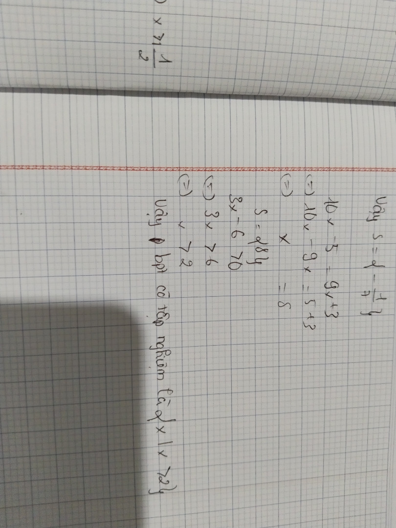 Giải pt |x+3|=2x+1 |2x-1|=5x+2 10x-5=9x+3 Giải bất phương trình 3x-6>0