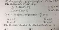 Câu 1 Giá trị của x để phân thức x+3/2<=0 là 
A.x<-3     B.x>-3.      C.x<=-3.         D.x>=-3