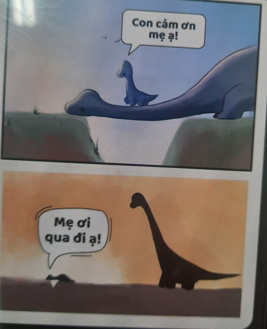 Nghị luận về hình hai mẹ con khủng long