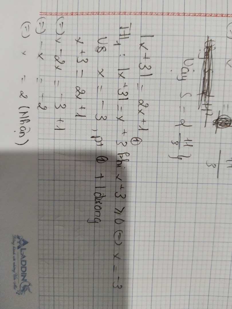 Giải pt |x+3|=2x+1 |2x-1|=5x+2 10x-5=9x+3 Giải bất phương trình 3x-6>0