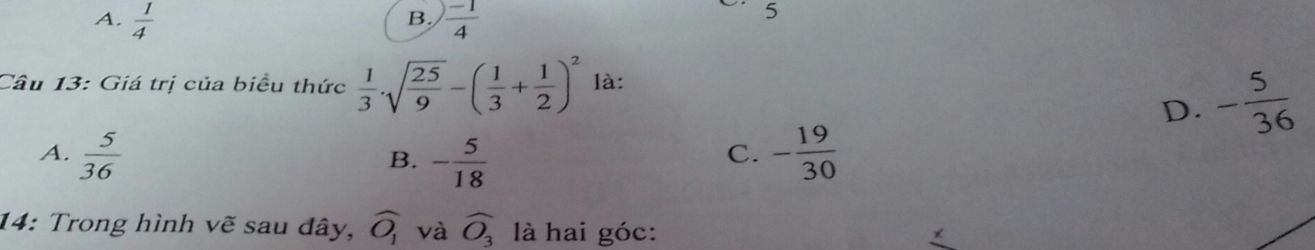 1/3× căn bậc 25/9-(1/3+1/2mũ2)