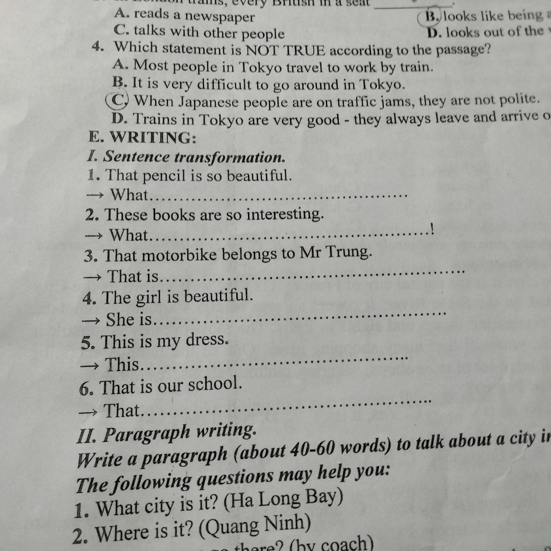 Chuyển đổi câu: that motorbike belongs to Mr Trung