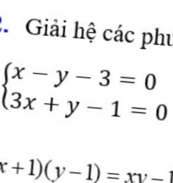 3x+2y=10 
2x-3y=-2 phương pháp cộng đại số