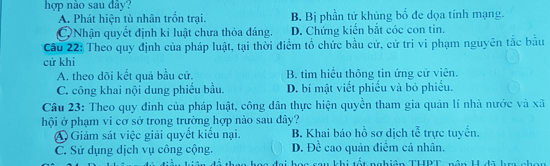 quy định của pháp luật tại thời gian tổ chức bầu cử cử tri vi phạm nguyên tắc bầu cử khi