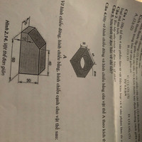 vẽ hình chiếu đứng và hình chiếu bằng của vật thể A theo kích thước đã cho