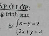 {x-y=2
2x-y=4