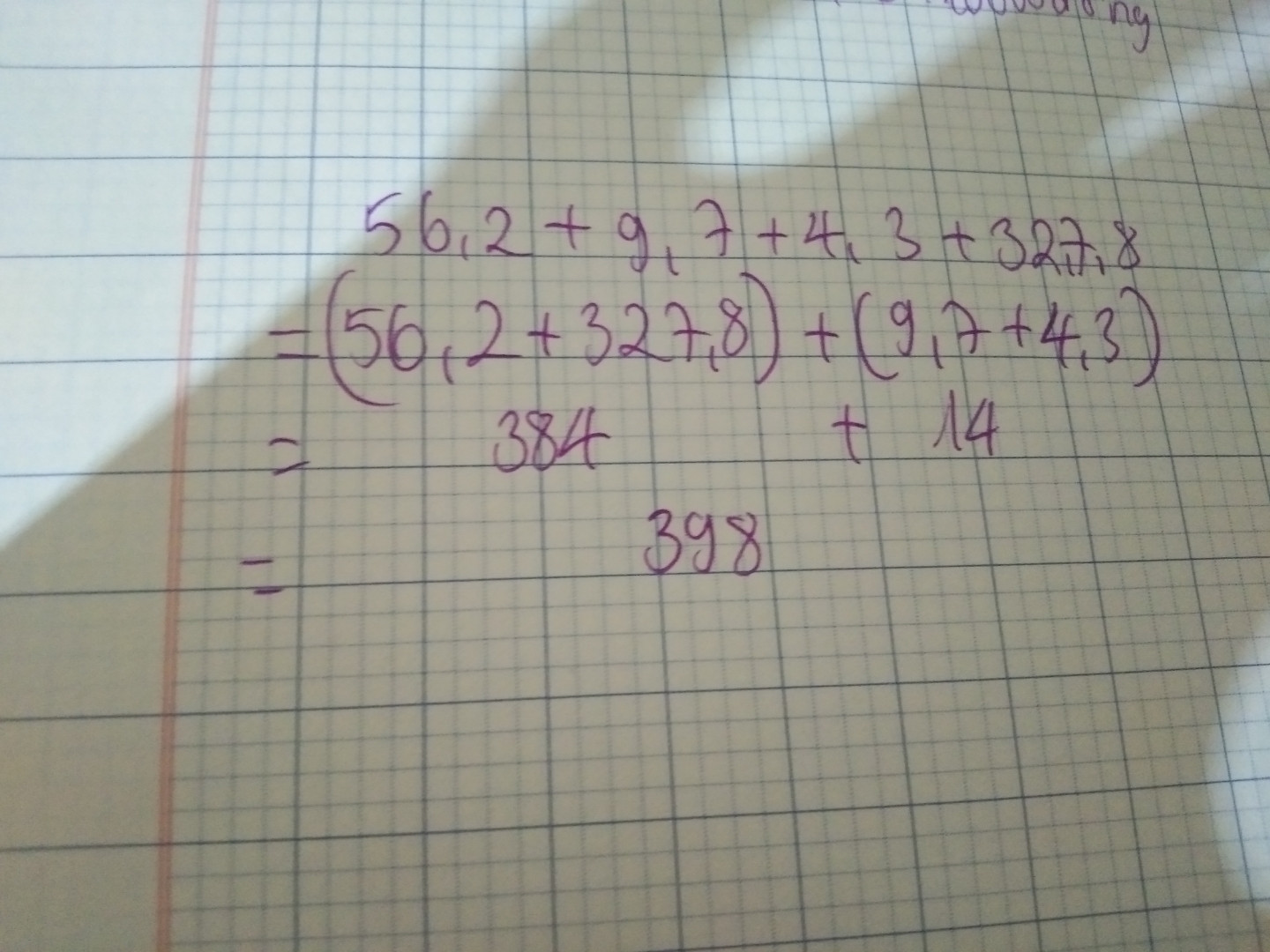 Tính bằng cách thuận tiện nhất:
@ 56,2+9,7+4, 3+327, 8