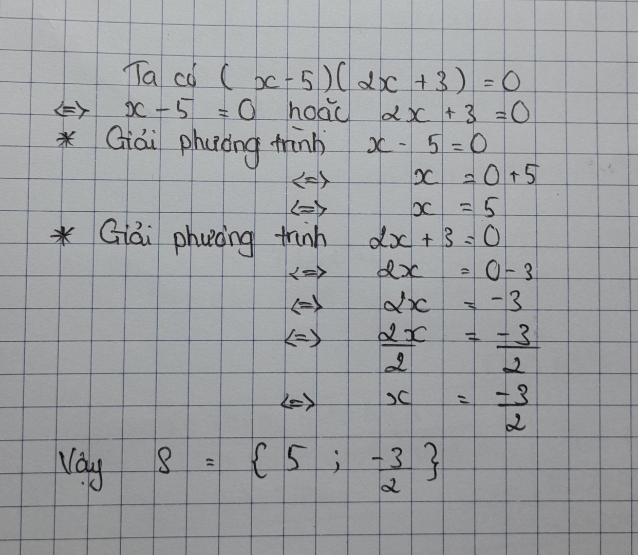 (x-5)(2x+3)=0