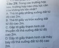 Nước ở trong trường hợp nào dưới đây có trọng lượng riêng lớn nhất