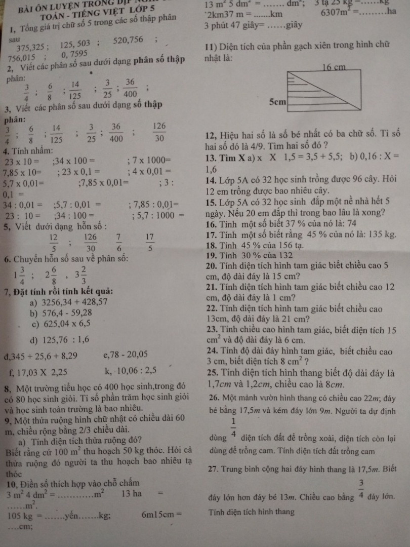 Hỗn số 3 2/5 được viết dưới dạng số thập phân là: 3,25