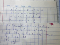 Cho phương trình: 3x^2 + 6x + 2=0. Không giải phương trình
a) chứng tỏ ptrinh luôn có 2 nghiệm phân biệt
b) tính giá trị biểu thức E= 9x1^2.x2^2 -x1^2 - x2^2