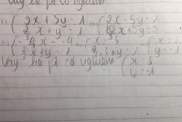 Giải hệ pt sau
{2x + 5y = 1
{2/3x +y =1