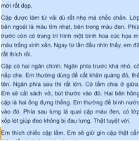 Đề bài : tả chiếc cặp sách của em