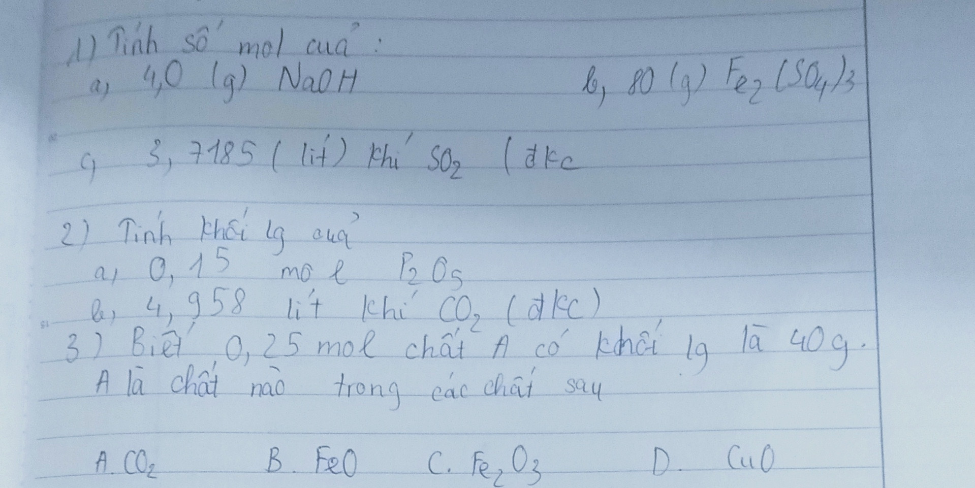 Tính khối lượng của
0,15mol P2O5