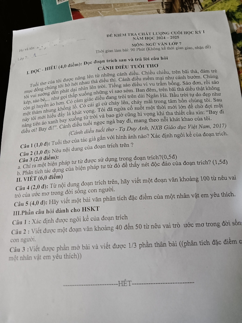 Đọc đoạn trích trên và trả lời câu hỏi: Quê hương là chùm khế ngọt Cho con trèo...