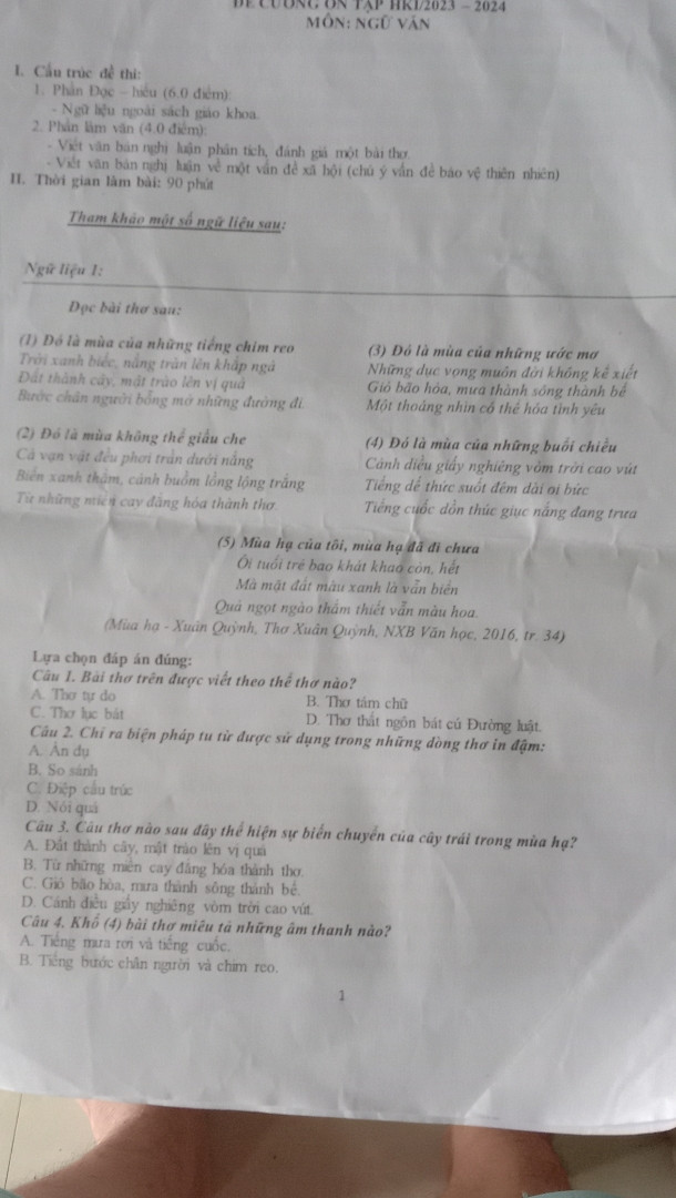 Viết văn bản nghị luận phân tích đánh giá về một bài thơ ( văn bản ngoài sgk )