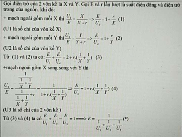 cho một mạch điện có nguồn điện không đổi