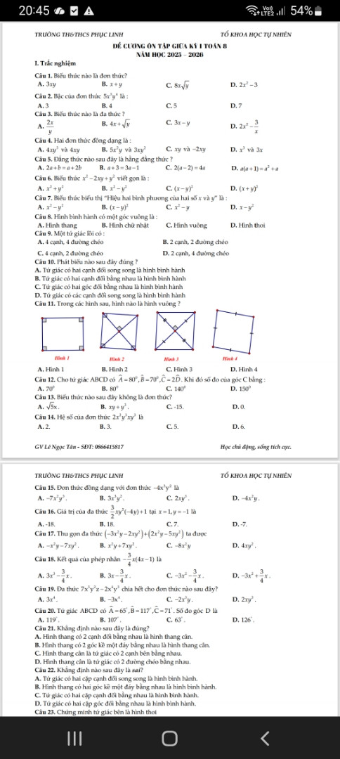 CMR nếu: x + y + z = 0 thì:  2(x5 + y5 + z5) = 5xyz(x2 + y2 + z2)