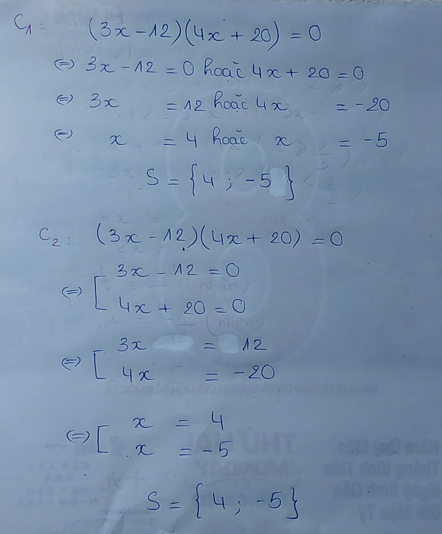 (3x-12)(4x+20)=0