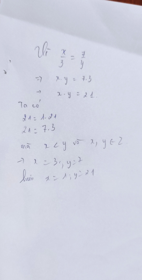 Tìm x,y thuộc z biết x3=7y và x<y
