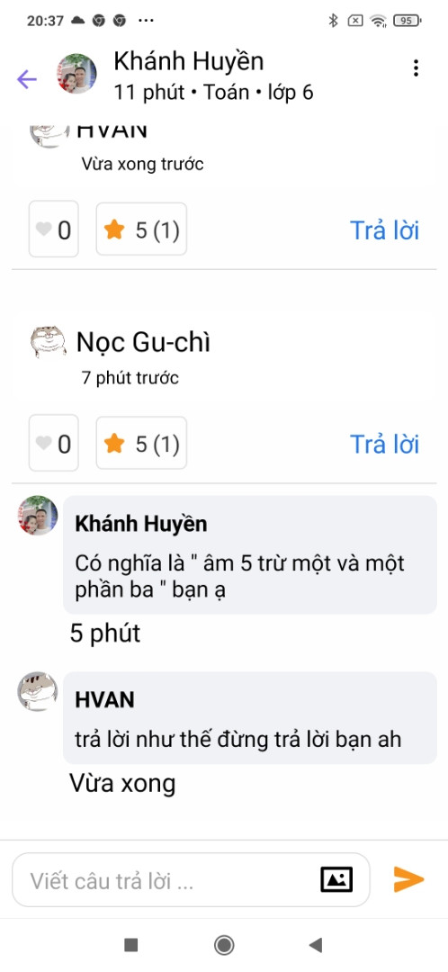 Bài Tập : 
a) 3/7+1/2-(-3)/70
b)5/12-3/-16+3/4
c) (-5 -¹1/3):(-3+1/4)