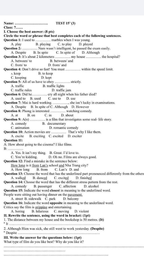  She lets us play in the area.A.  She allows to play in the area.B