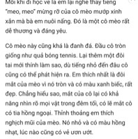 Tả con vật mà em yêu thích 
               Bài làm