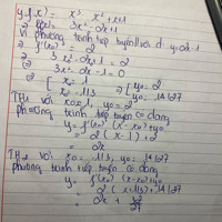 Cho C:y =f(x)= x^3-x^2+x+1viết phương trình tiếp tuyến
Biết tiếp tuyến song song với d:y=2x-1