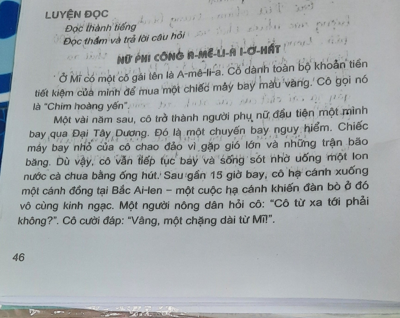 Nguyên nhân khiến A - mê -li - a bị thất bại trong chuyến bay cuối cùng