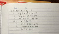 c)7xy-x+7y-1
D)x mũ 2 +5x+4
Đặt nhân tử chung