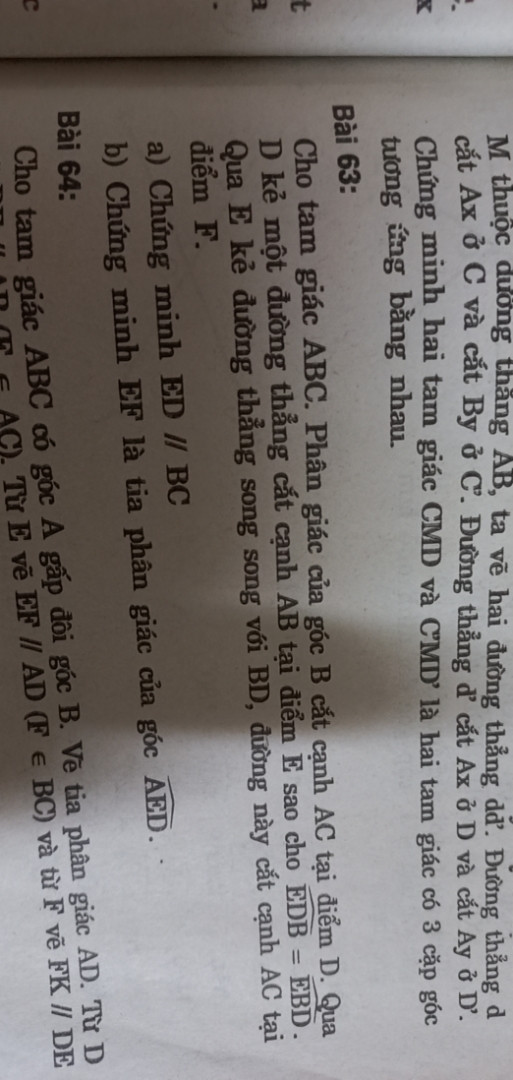 Giải giúp em với ạ, bài 63 ạ, em để hình ở dưới