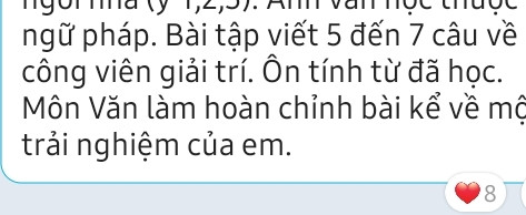 Làm 5 đến 7 câu tả công viên ( Anh )