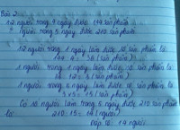Để sửa một đoạn mương, cần 12 người đào trong 10 ngày thì xong. Hỏi muốn xong cô