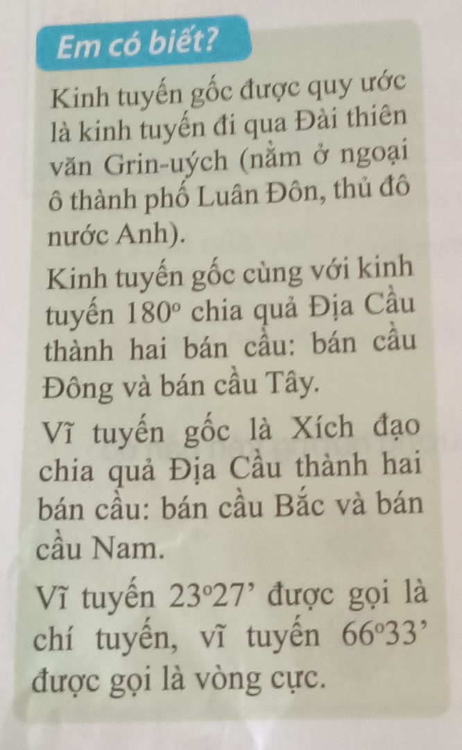 Kinh tuyến là gì? Vĩ tuyến là gì?