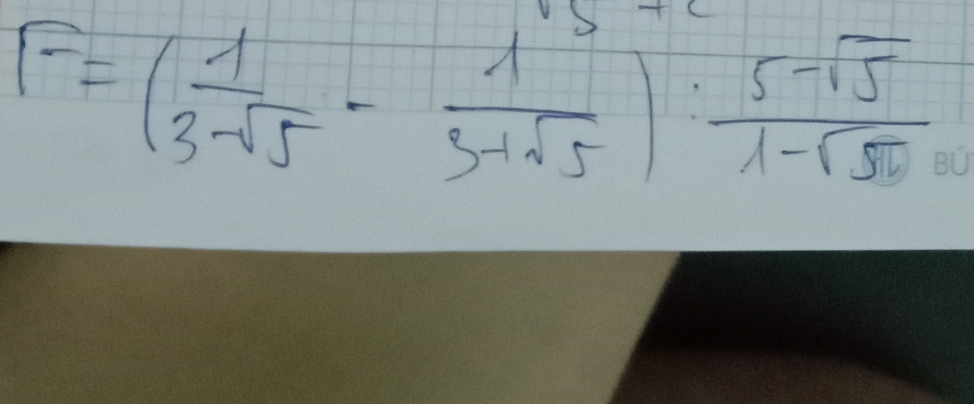 E= căng14+6√5 - căng √5-2 trên √5+2
Giúp mình vs ạ