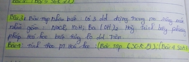 Viết các phương trình hóa học thực hiện chuyển đổi hóa học