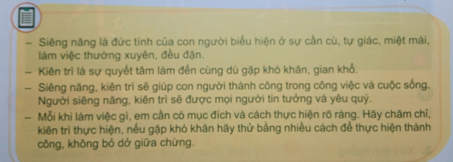 ý nghỉa của siêng năng kiên trì 