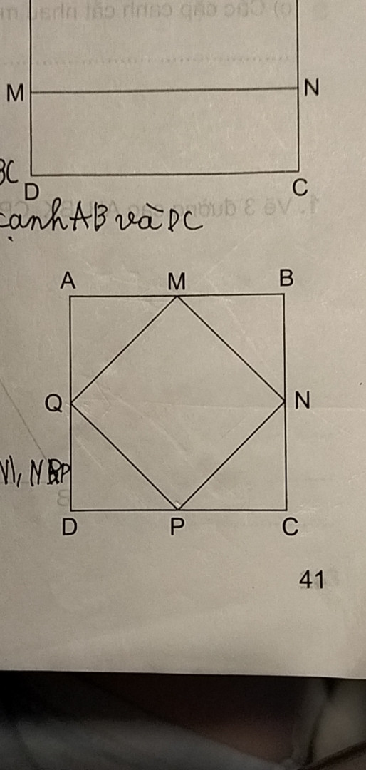 Các cặp cạnh vuông góc, các cặp cạnh song song có trong hình vuông là
   - ảnh hình ở bên dưới ạ