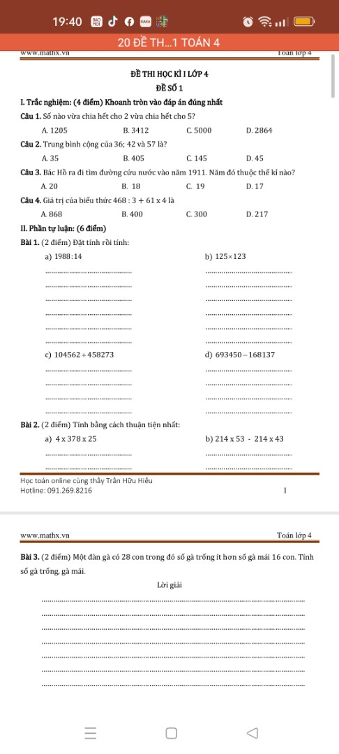 Chọn từ có chữ trong ngoặc được phát âm khác với các từ còn lại
1. A.ph(o)to  B.g(o)ing  C.m(o)ther  D.h(o)me
2. A.c(o)ld  B.v(o)lleyball  C.teleph(o)ne  D.(o)pen
3. A.play(s)  B.talk(s)  C. remember(s)  D.interview(s)
4. A.(e)xpress  B.(e)xciting  C.(e)xpensive  D.(e)xcellent
5. A.(b)read  B.(b)aby  C.(p)en  D.(b)all