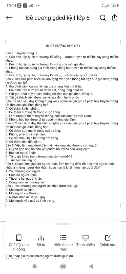 Có ai biết đề thi công dân giữa kỳ một lớp 6ko
