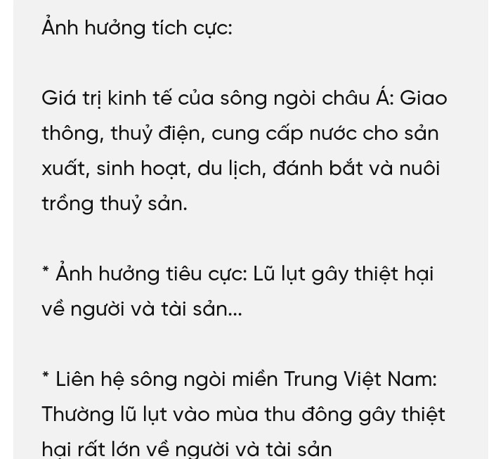 song ngoi o chau a co anh huong gi den doi song va san xuat cua con nguoi lien h...