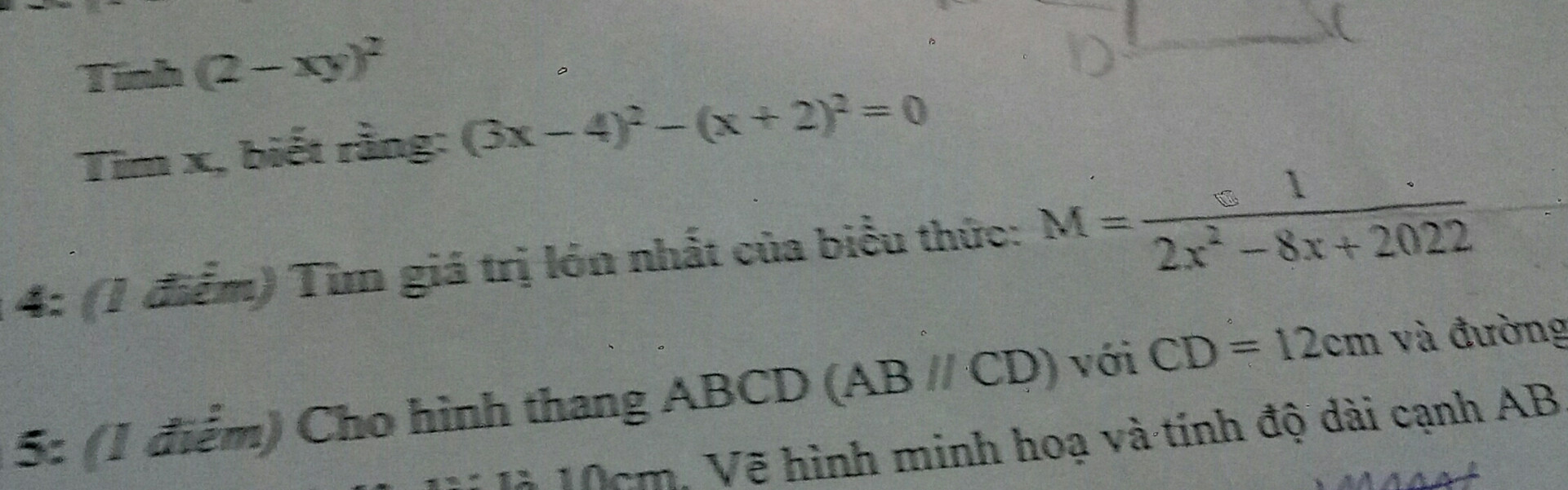 tìm giá trị lớn nhất của biểu thức 1 phần 2xbinh + 8x+2022