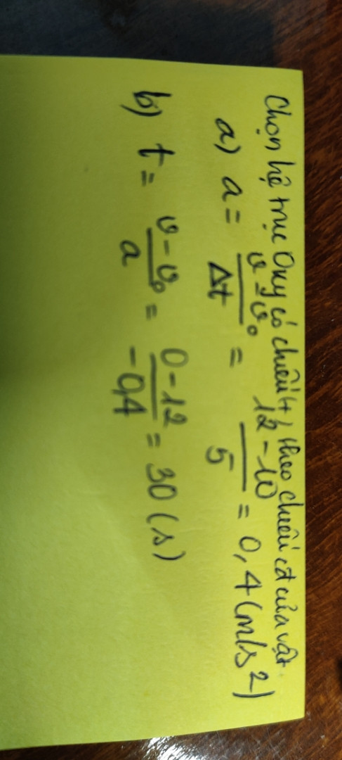 Một xe máy đang chuyển động thẳng với vận tốc 10m/s thì tăng tốc, sau 5s đạt vận...